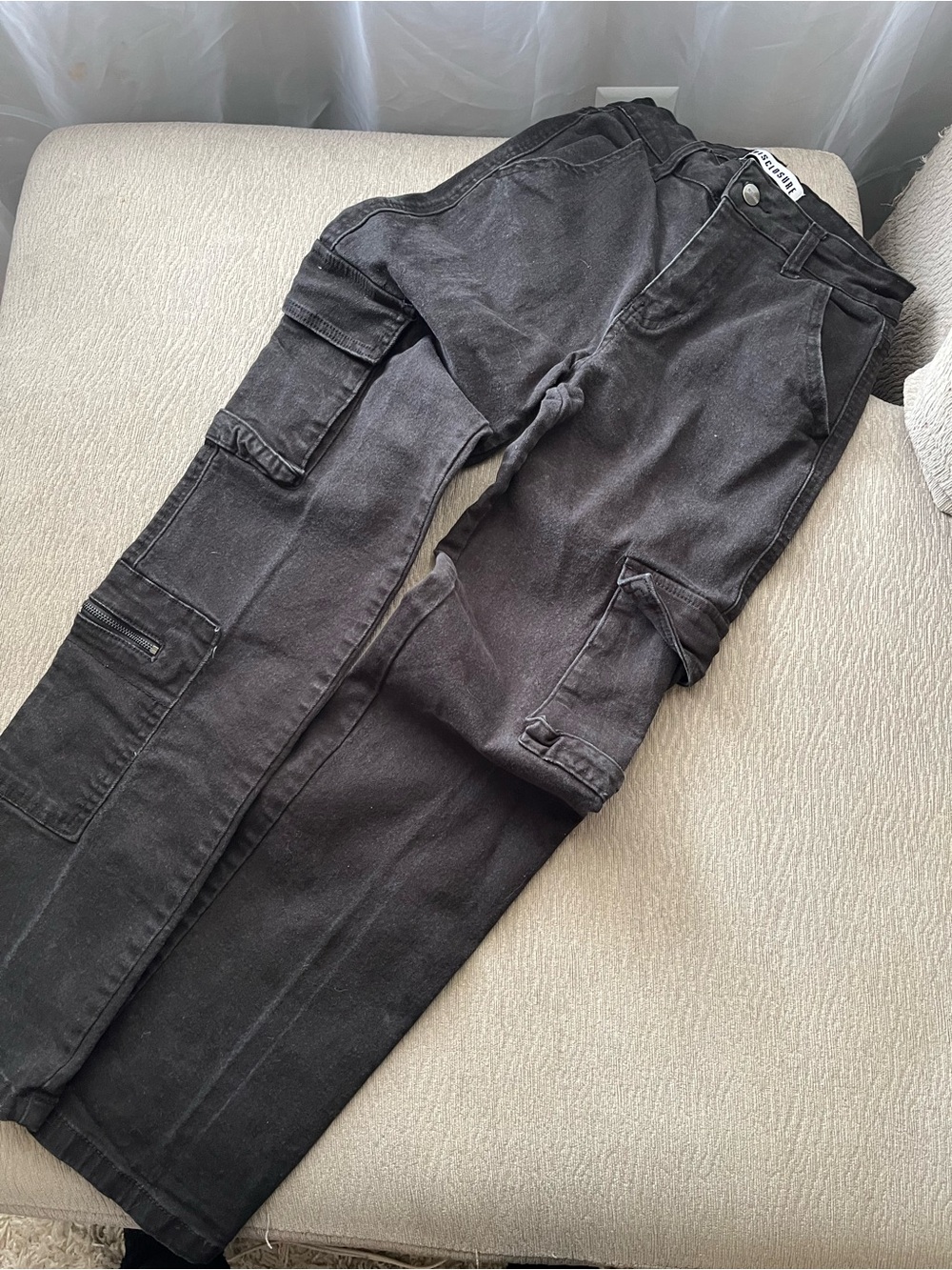 Black Cargo Jeans
